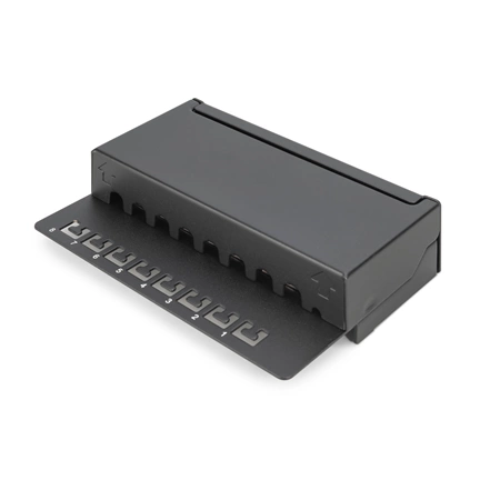 DIGITUS CAT6 8port asztali fekete árnyékolt patch panel