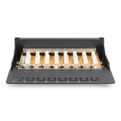 DIGITUS CAT6 8port asztali fekete árnyékolt patch panel