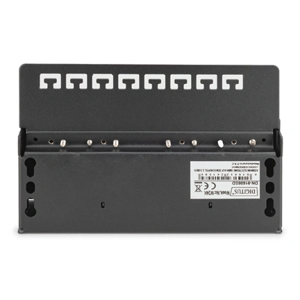 DIGITUS CAT6 8port asztali fekete árnyékolt patch panel