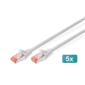 DIGITUS Cat.6 S/FTP LSZH 7m szürke patch kábel (5db/csomag)