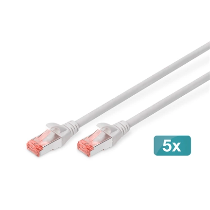 DIGITUS Cat.6 S/FTP LSZH 7m szürke patch kábel (5db/csomag)