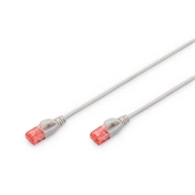 DIGITUS Cat.6 U/UTP LSZH 1m szürke slim patch kábel
