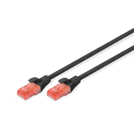 DIGITUS Cat.6 U/UTP PVC 5m fekete patch kábel