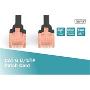 DIGITUS Cat.6 U/UTP PVC 5m fekete patch kábel