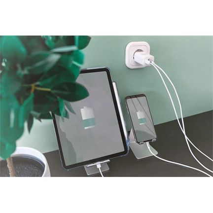 DIGITUS DA-10062 2 port USB Type-A/Type-C 30W töltőadapter