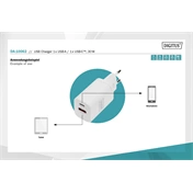 DIGITUS DA-10062 2 port USB Type-A/Type-C 30W töltőadapter