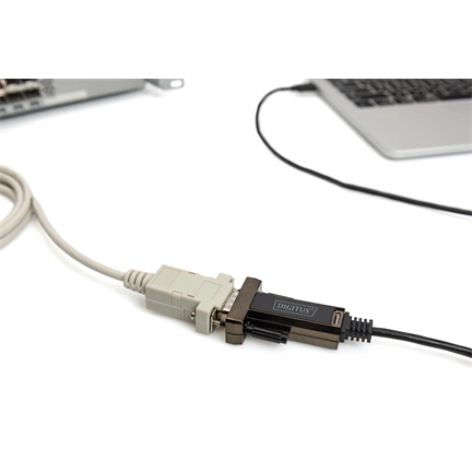 DIGITUS DA-70166 DSUB 9M RS232 USB Type-C 2.0 adapter 1m kábel