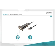 DIGITUS DA-70166 DSUB 9M RS232 USB Type-C 2.0 adapter 1m kábel