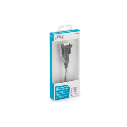 DIGITUS DA-70166 DSUB 9M RS232 USB Type-C 2.0 adapter 1m kábel