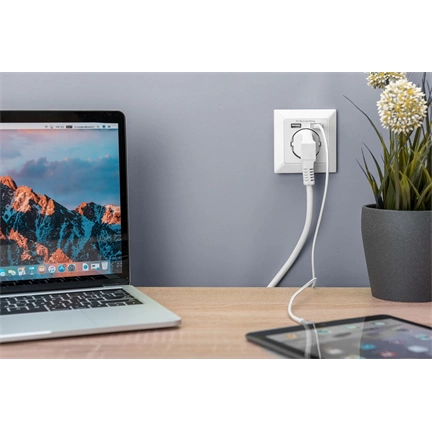 DIGITUS DA-70613 2xUSB 250V schuko süllyesztett fali aljzat