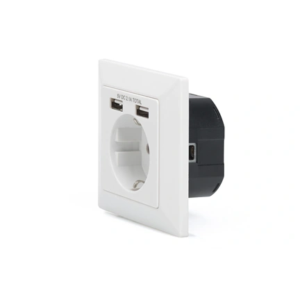 DIGITUS DA-70613 2xUSB 250V schuko süllyesztett fali aljzat