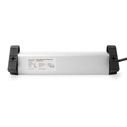DIGITUS DA-70614 2xUSB kapcsolós hálózati elosztó 4 schuko aljzattal