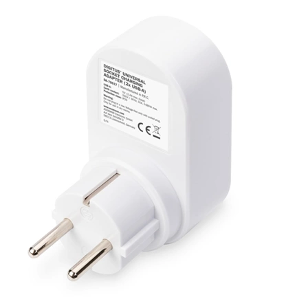 DIGITUS DA-70617 Univerzális 2 port USB Type-A 1x schuko töltőadapter