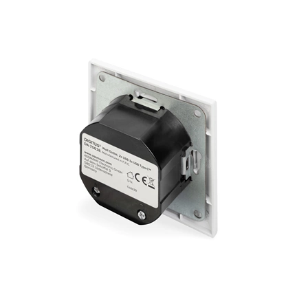 DIGITUS DA-70618 1x USB Type-C 2x Type-A 250V schuko süllyesztett fali aljzat