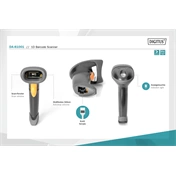 DIGITUS DA-81001 1D RJ45 vonalkódolvasó kit állvánnyal