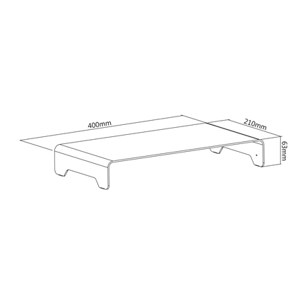 DIGITUS DA-90369 Vékony alumínium ezüst monitor állvány