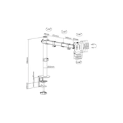 DIGITUS DA-90399 C-bilincses univerzális (VESA 75 / 100) fekete monitor tartó konzol