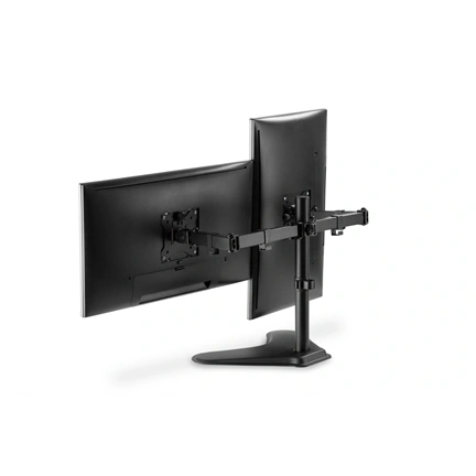 DIGITUS DA-90401 C-bilincses univerzális (VESA 75 / 100) 2-es fekete monitor tartó állvány