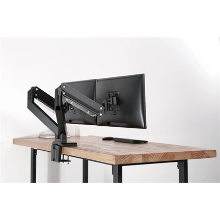 DIGITUS DA-90427 C-bilincses gázrugós univerzális (VESA 75 / 100) 2-es fekete monitor tartó konzol