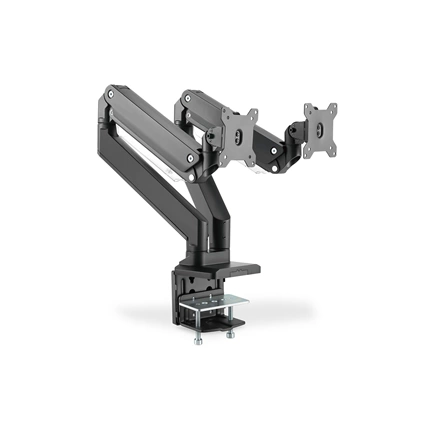 DIGITUS DA-90427 C-bilincses gázrugós univerzális (VESA 75 / 100) 2-es fekete monitor tartó konzol