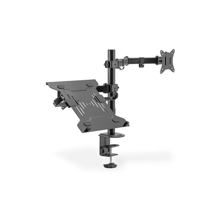 DIGITUS DA-90436 C-bilincses/gyűrűs univerzális (VESA 75 / 100) fekete monitor/notebook tartó konzol