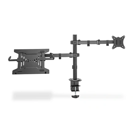 DIGITUS DA-90436 C-bilincses/gyűrűs univerzális (VESA 75 / 100) fekete monitor/notebook tartó konzol