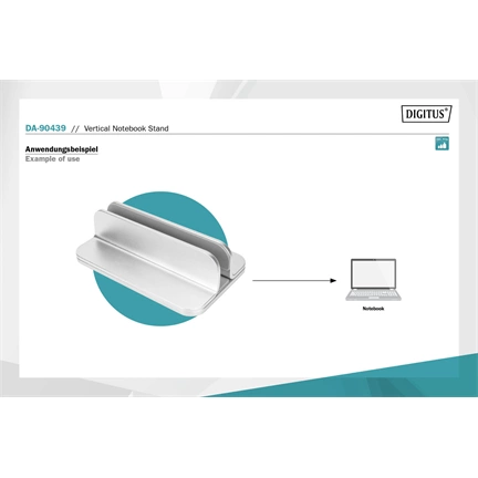 DIGITUS DA-90439 Függőleges notebook taróállvány