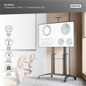 DIGITUS DA-90452 70-120" VESA fekte mobil TV állvány