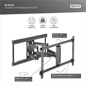 DIGITUS DA-90454 37-80" VESA állítható TV fali tartó