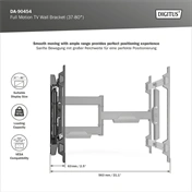 DIGITUS DA-90454 37-80" VESA állítható TV fali tartó