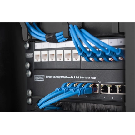 DIGITUS DN-10-ORG-1U-B 10" 1U gyűrűs fekete kábelrendező