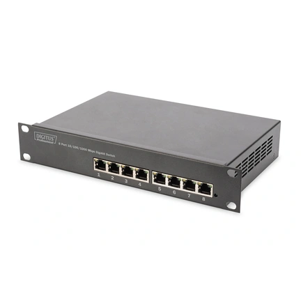 DIGITUS DN-10-SET-1-B 10" Komplett hálózati fekete rack szekrény készlet