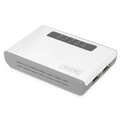 DIGITUS DN-13024 2 port USB 2.0 vezeték nélküli többfunkciós nyomtatószerver