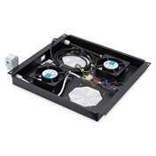 DIGITUS DN-19 FAN-2-B-N 2-es termosztátos fekete tetőventilátor Unique/Dynamic Basic rackszekrényhez