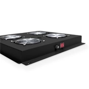 DIGITUS DN-19 FAN-2-B-N 2-es termosztátos fekete tetőventilátor Unique/Dynamic Basic rackszekrényhez