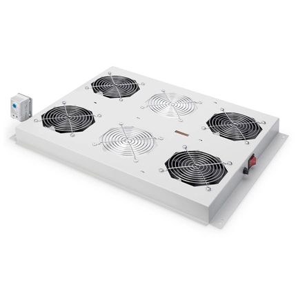 DIGITUS DN-19 FAN-4-SRV 4-es termosztátos szürke tetőventilátor Unique szerverszekrényhez