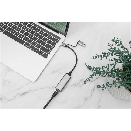DIGITUS DN-3028 USB type A 3.0 Type-C 3.1 2.5 Gigabit Ethernet adapter