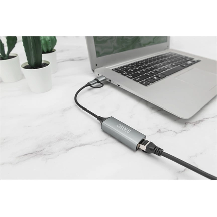 DIGITUS DN-3028 USB type A 3.0 Type-C 3.1 2.5 Gigabit Ethernet adapter
