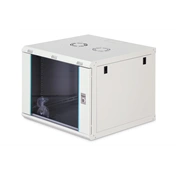 DIGITUS DN-37106 19" 9U 474x600x600mm lapraszerelt üvegajtós szürke Dynamic-N fali rack szekrény