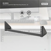 DIGITUS DN-48003 19" 2U fekete hálózati fali konzol