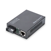 DIGITUS DN-82123 Gigabit monomódusú 1x GbE Lan port 1x SC simplex BiDi egyszálas Tx1550nm/Rx1310nm média konverter