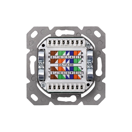 DIGITUS DN-9002-N Cat5E Modulo50 dupla falon kívüli aljzat 2xRJ45 árnyékolt csatlakozóval