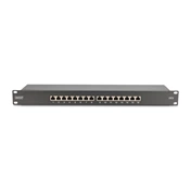 DIGITUS DN-91616S-B CAT6 16port 19" 1U fekete árnyékolt Patch Panel