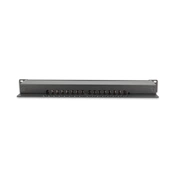 DIGITUS DN-91616S-B CAT6 16port 19" 1U fekete árnyékolt Patch Panel