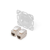 DIGITUS DN-93831-1-2 Face Plate w/o central plate, w/o frame, design compatible, 2xDN-93615-S Keystone Modules