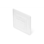 DIGITUS DN-93831-2 Front plate 50x50 central plate, RAL9003 with 2x DN-93615-S Keystone Modules