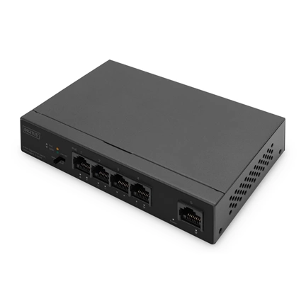 DIGITUS DN-95330-1 4x GbE Lan port PoE 60W nem menedzselhető asztali switch