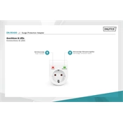DIGITUS DN-95400 16A 3500 W schuko túlfeszültségvédő adapter