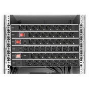 DIGITUS DN-95403 19" 1U PDU 250V 16A 7xCEE7/3 aljzat CEE7/7 csatlakozó kapcsolóval 2M elosztósor