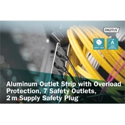 DIGITUS DN-95403 19" 1U PDU 250V 16A 7xCEE7/3 aljzat CEE7/7 csatlakozó kapcsolóval 2M elosztósor